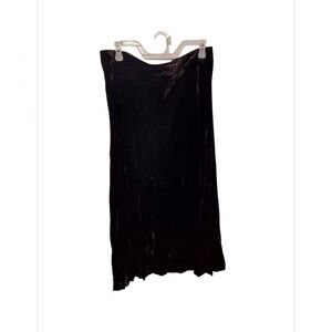 J. Jill Black Velvet Midi Maxi Skirt Sz 14 Petite Whimsigoth Witchy Y2K Holiday